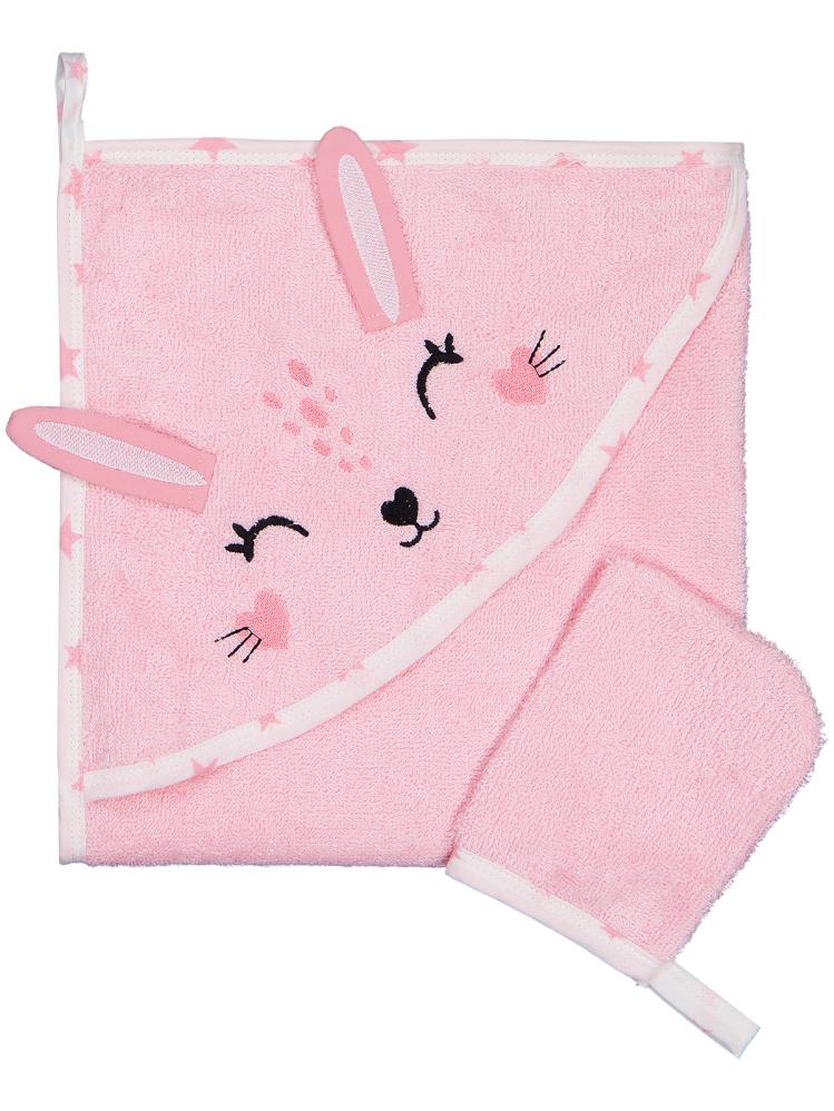 Civil Baby Tavşan Mobil Kulaklı Bambu Havlu - Pembe