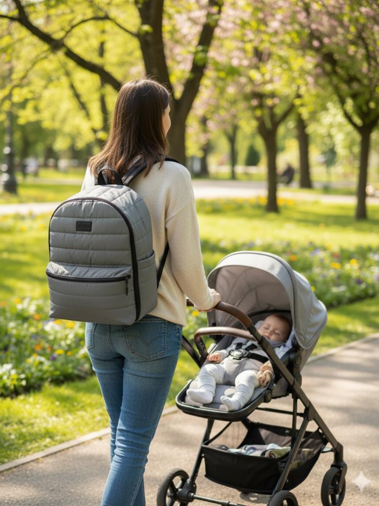 Babymol Selimiye Anne Bebek Bakım Çantası - Gri