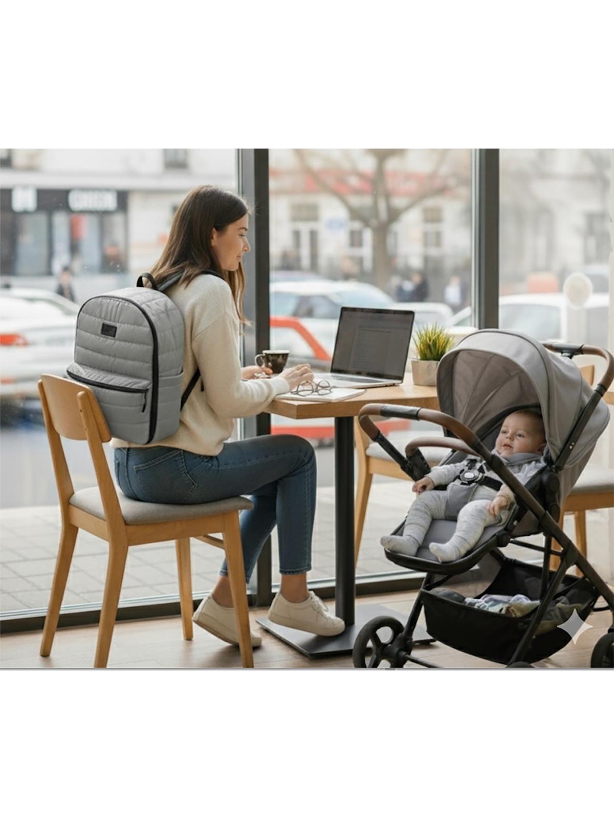 Babymol Selimiye Anne Bebek Bakım Çantası - Gri