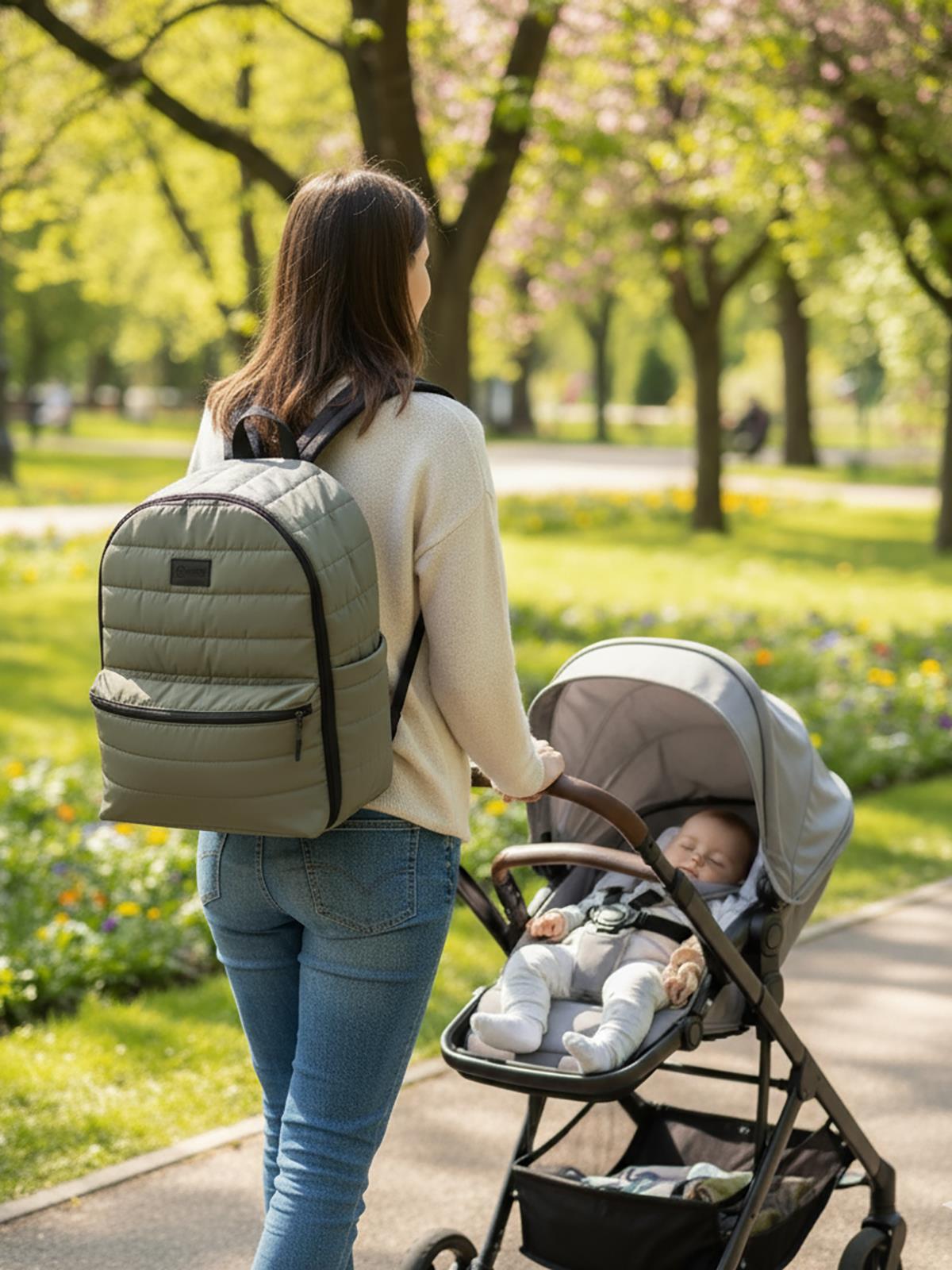 Babymol Selimiye Anne Bebek Bakım Çantası - Yeşil