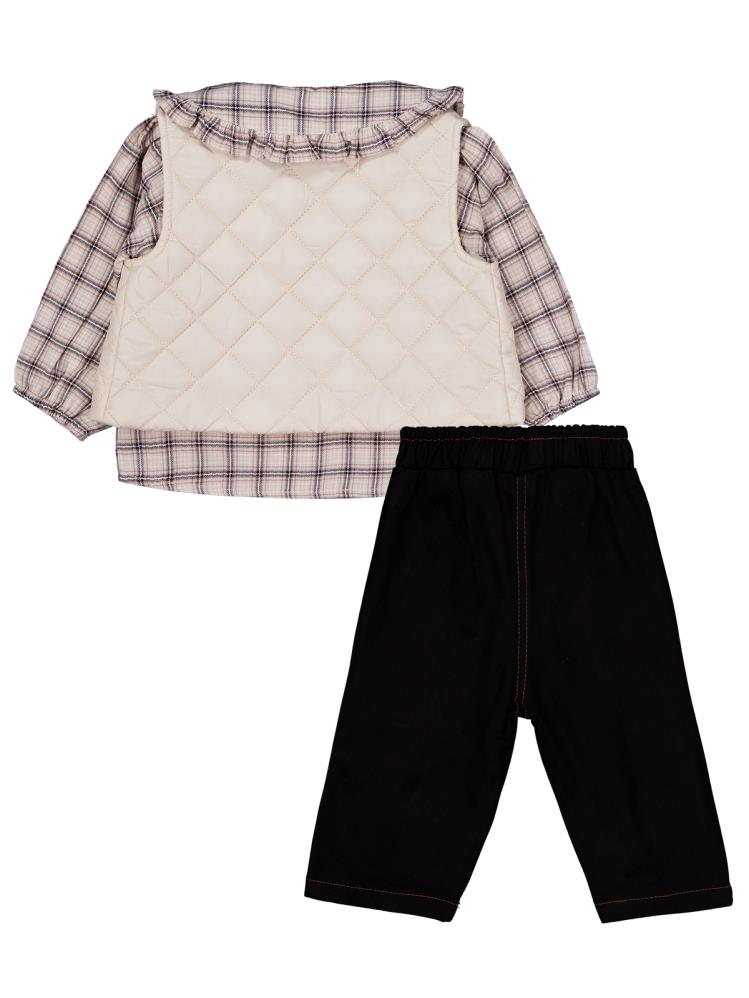 Pierre Cardin Şişme Yelekli 6-18 Ay Takım - Bej