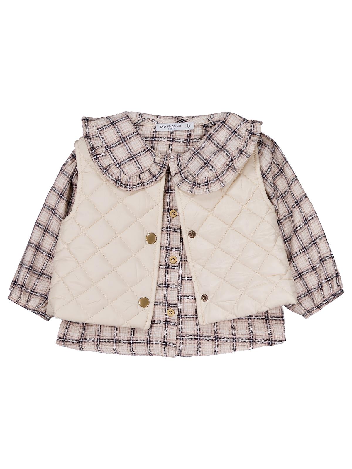 Pierre Cardin Şişme Yelekli 6-18 Ay Takım - Bej