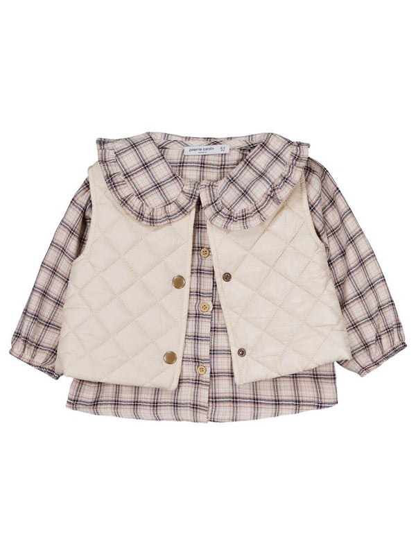 Pierre Cardin Şişme Yelekli 6-18 Ay Takım - Bej