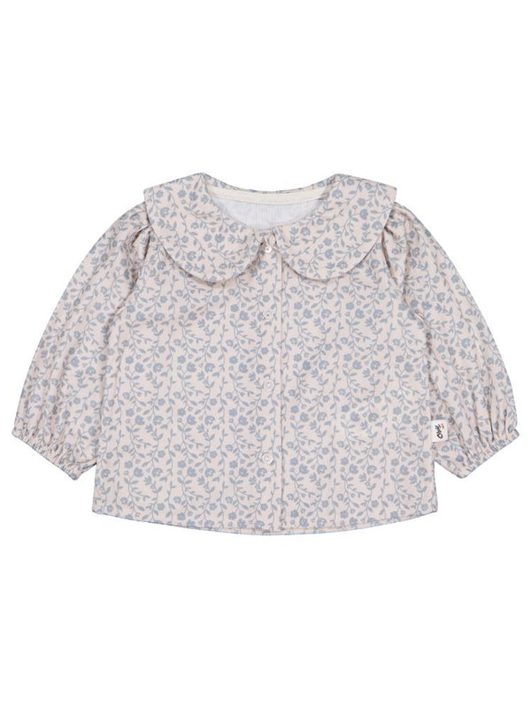 Civil Baby Çiçek Baskılı 6-18 Ay Gömlek - Mavi