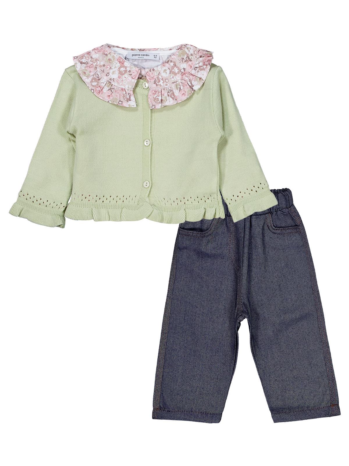 Pierre Cardin Triko Hırkalı 3'lü 6-18 Ay Takım - Yeşil