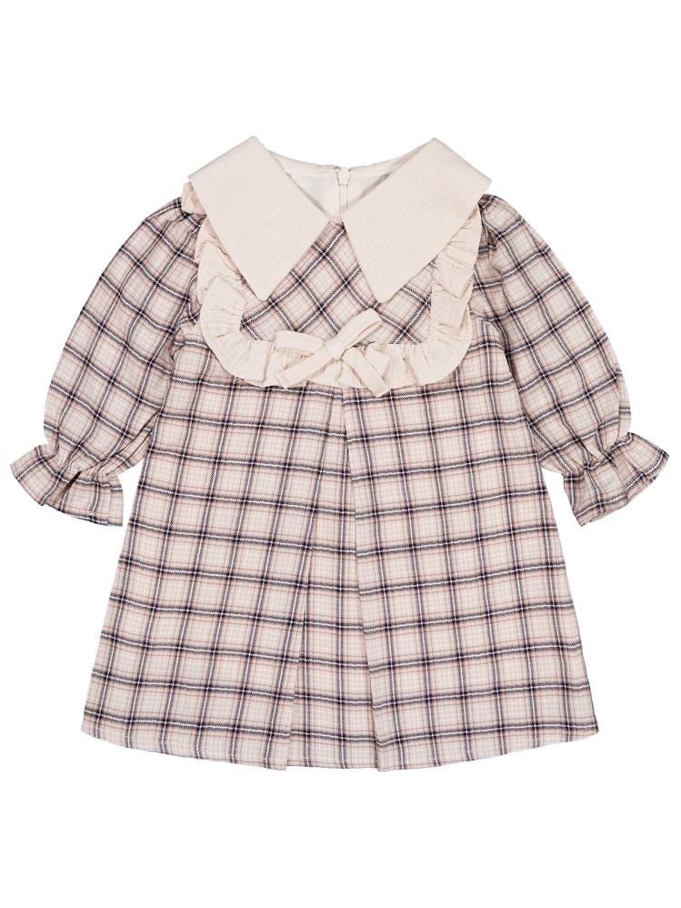 Pierre Cardin Fiyonklu ve Fırfırlı 6-18 Ay Elbise - Bej