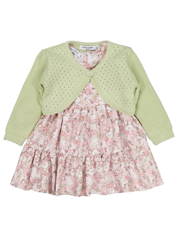 Pierre Cardin Triko Hırkalı 3'lü 6-18 Ay Elbise - Yeşil