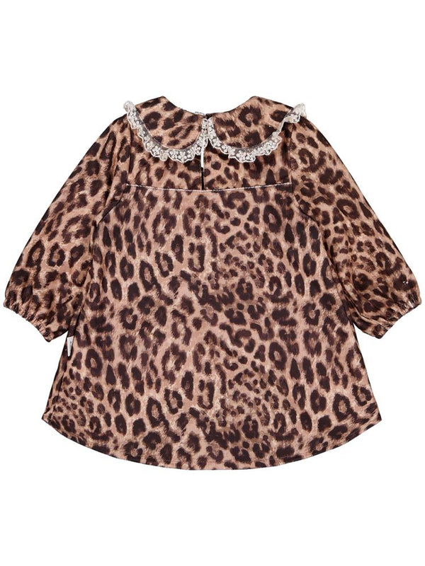 Civil Baby Leopar Desen 6-18 Ay Elbise - Kahverengi