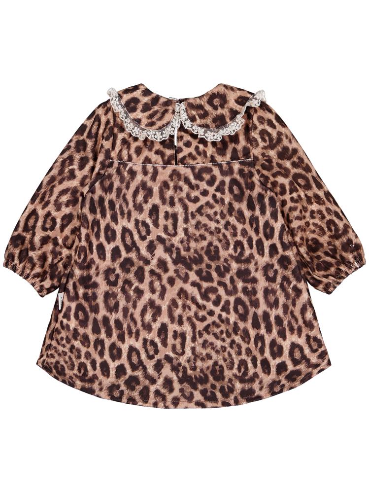Civil Baby Leopar Desen 6-18 Ay Elbise - Kahverengi
