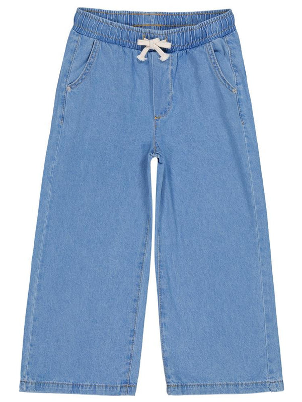 Civil Girls Beli Lastikli 4-9 Yaş Pantolon - Mavi