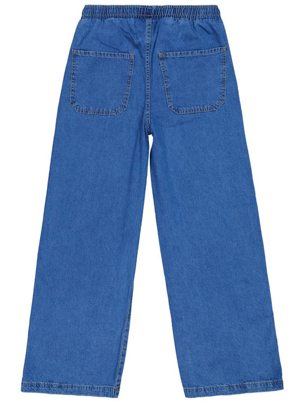 Civil Girls Beli Lastikli 10-13 Yaş Pantolon - Mavi