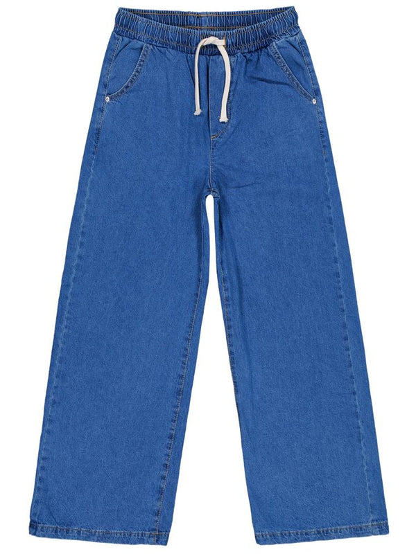 Civil Girls Beli Lastikli 10-13 Yaş Pantolon - Mavi