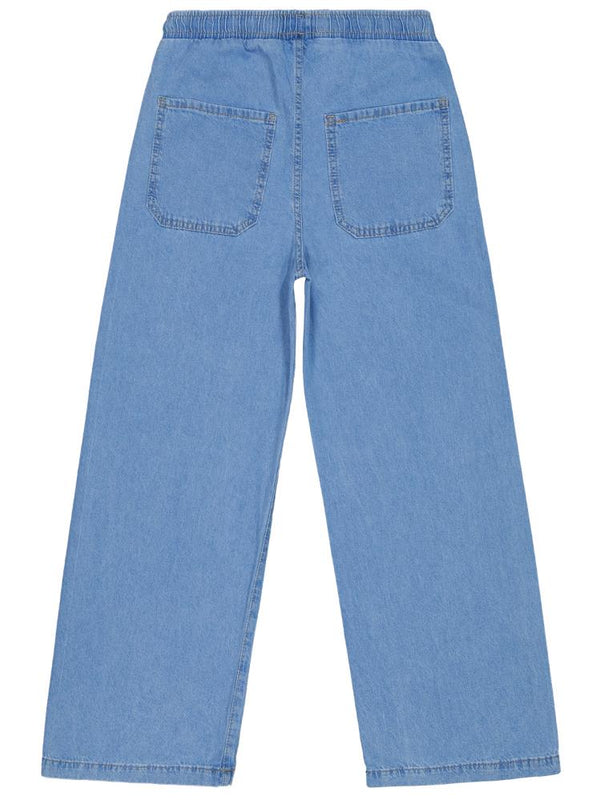 Civil Girls Beli Lastikli 10-13 Yaş Pantolon - Mavi
