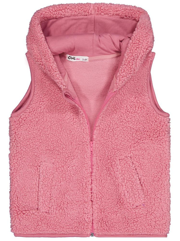 Civil Girls Düz 2-5 Yaş Yelek - Pembe