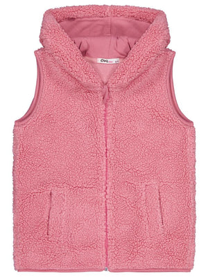 Civil Girls Düz 6-9 Yaş Yelek - Pembe