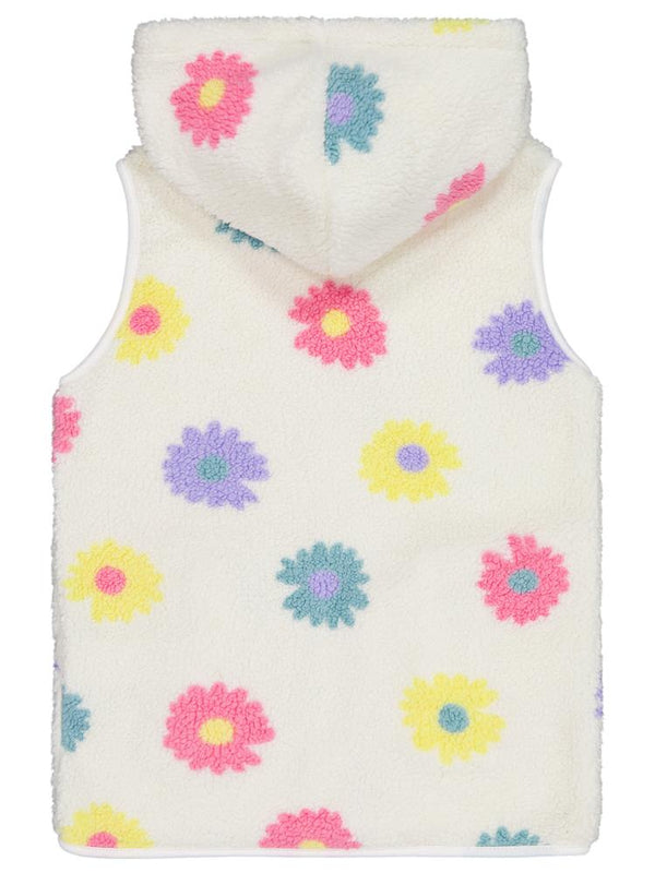 Civil Girls Çiçek Desenli 6-9 Yaş Yelek - Ekru