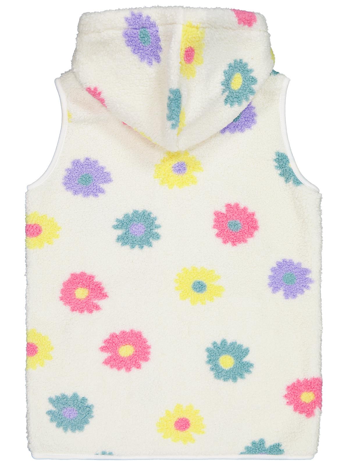 Civil Girls Çiçek Desenli 10-13 Yaş Yelek - Ekru