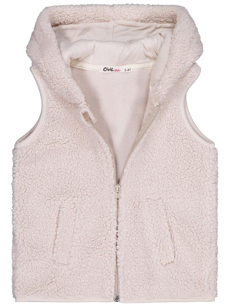 Civil Girls Düz 2-5 Yaş Yelek - Bej