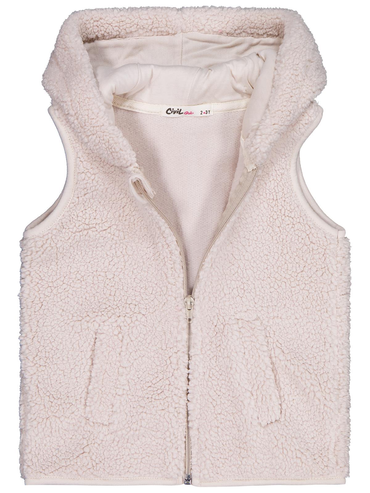 Civil Girls Düz 2-5 Yaş Yelek - Bej