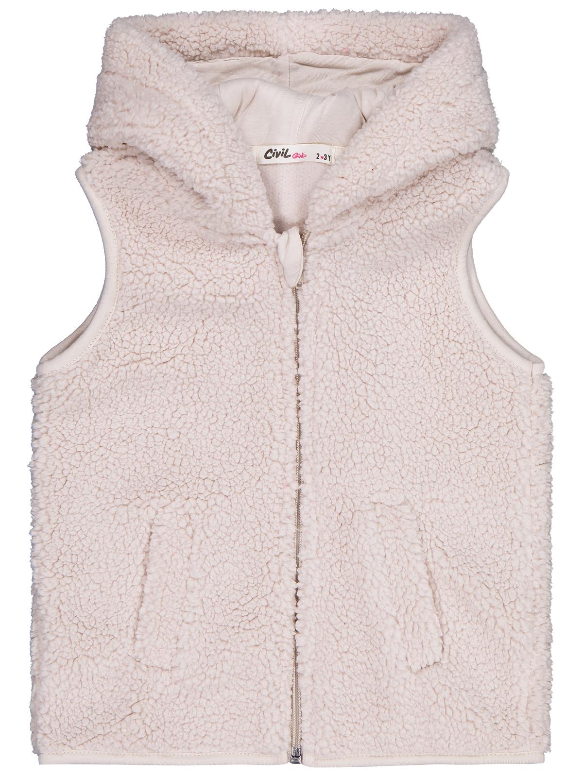 Civil Girls Düz 2-5 Yaş Yelek - Bej