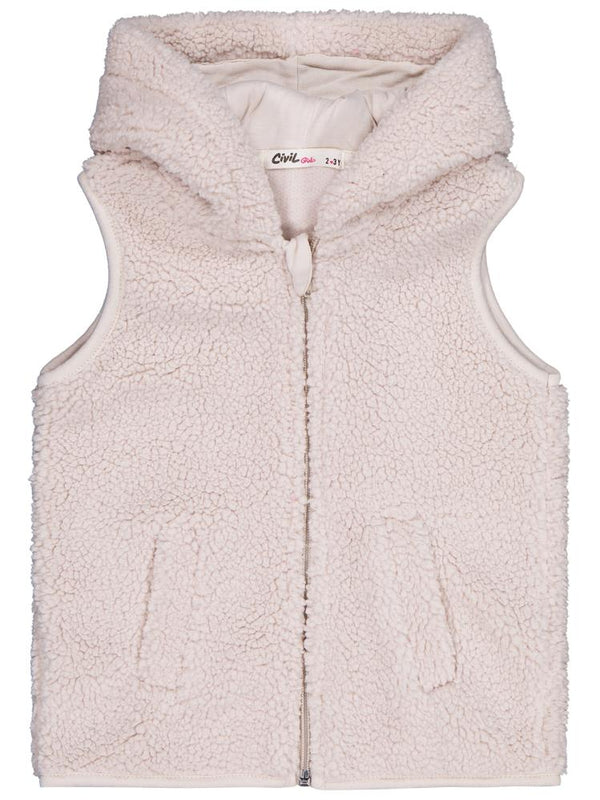 Civil Girls Düz 2-5 Yaş Yelek - Bej