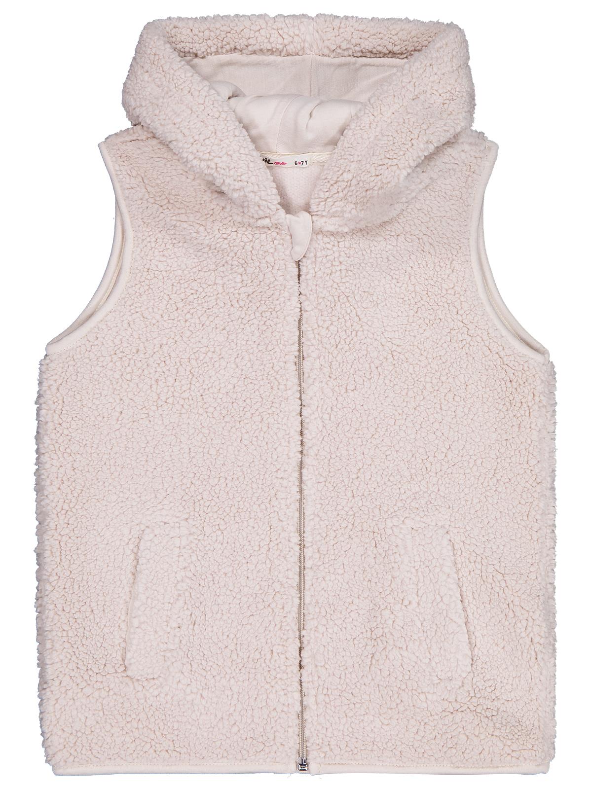 Civil Girls Düz 6-9 Yaş Yelek - Bej