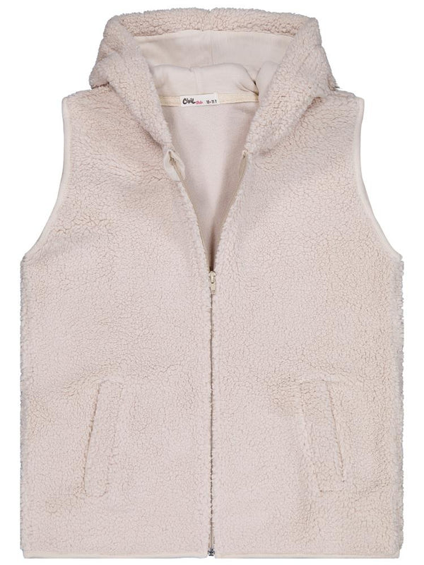 Civil Girls Düz 10-13 Yaş Yelek - Bej