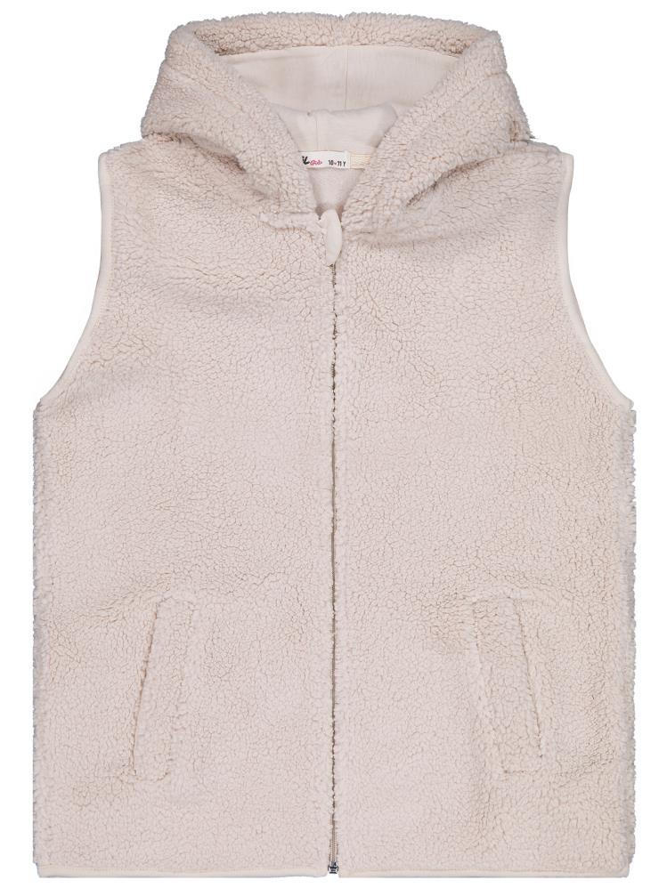 Civil Girls Düz 10-13 Yaş Yelek - Bej