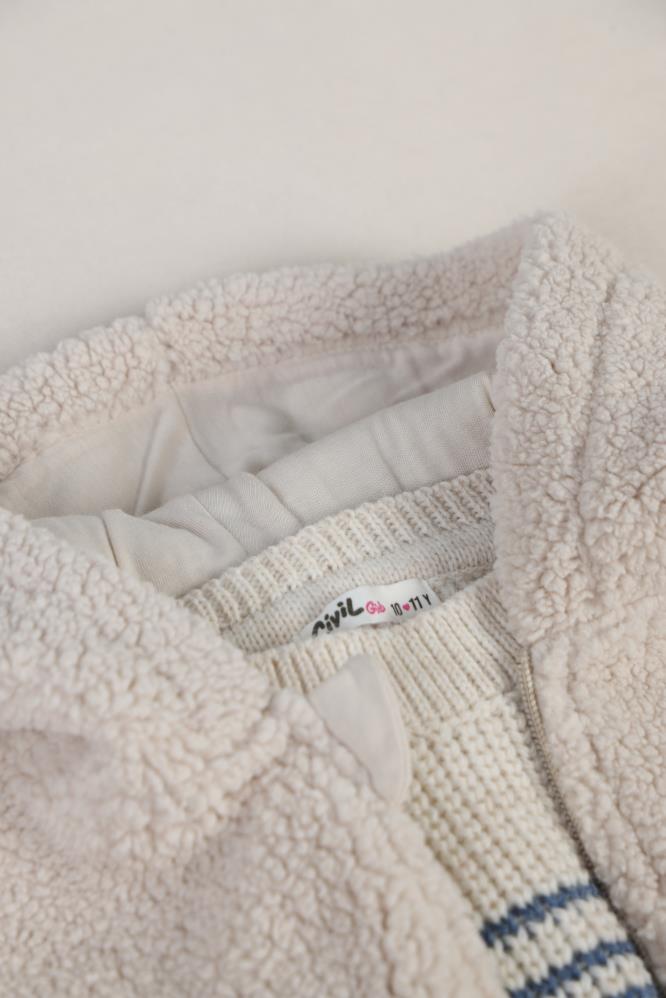 Civil Girls Düz 10-13 Yaş Yelek - Bej