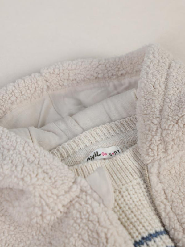 Civil Girls Düz 10-13 Yaş Yelek - Bej