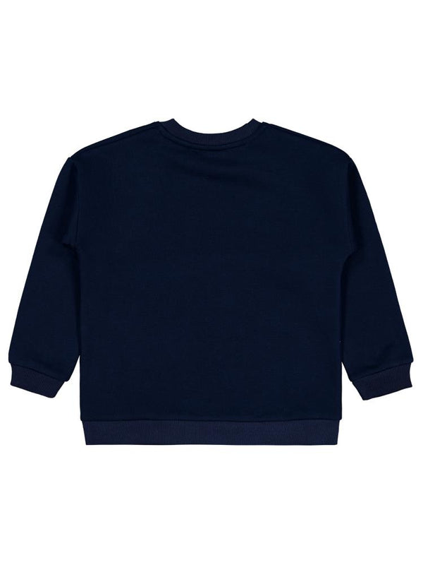 Civil Girls Be Happy Baskılı 6-9 Yaş Sweatshirt - Lacivert