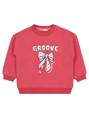 Civil Girls Groove Baskılı 2-5 Yaş Sweatshirt - Kırmızı