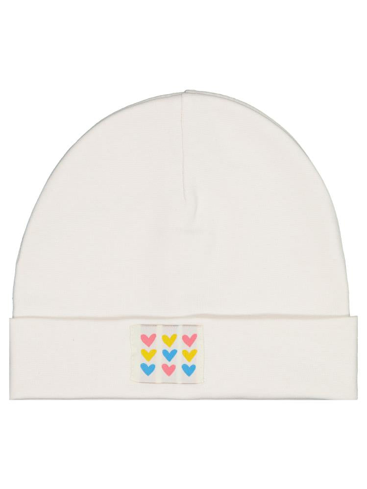 Civil Baby Kalp Etiketli Bebe Şapka Bere - Ekru