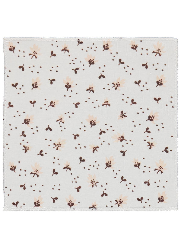 Civil Baby Çiçek Baskılı Ağız Bezi ve Mendili - Ekru