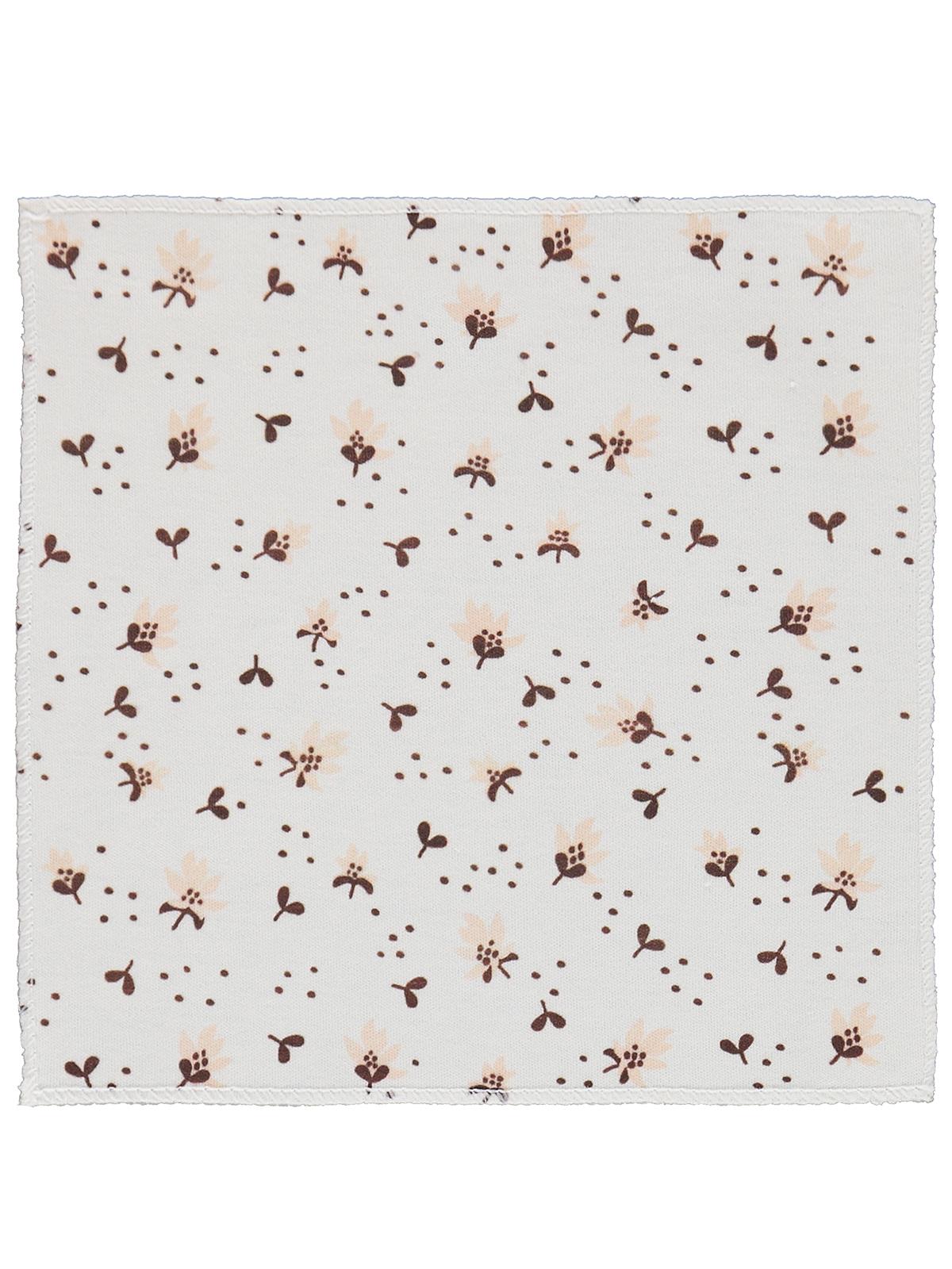 Civil Baby Çiçek Baskılı Ağız Bezi ve Mendili - Ekru