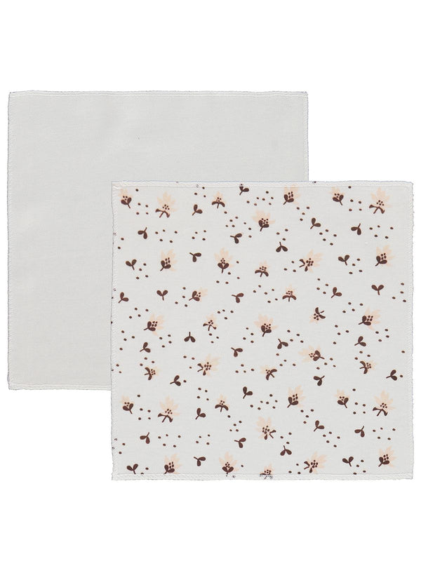 Civil Baby Çiçek Baskılı Ağız Bezi ve Mendili - Ekru