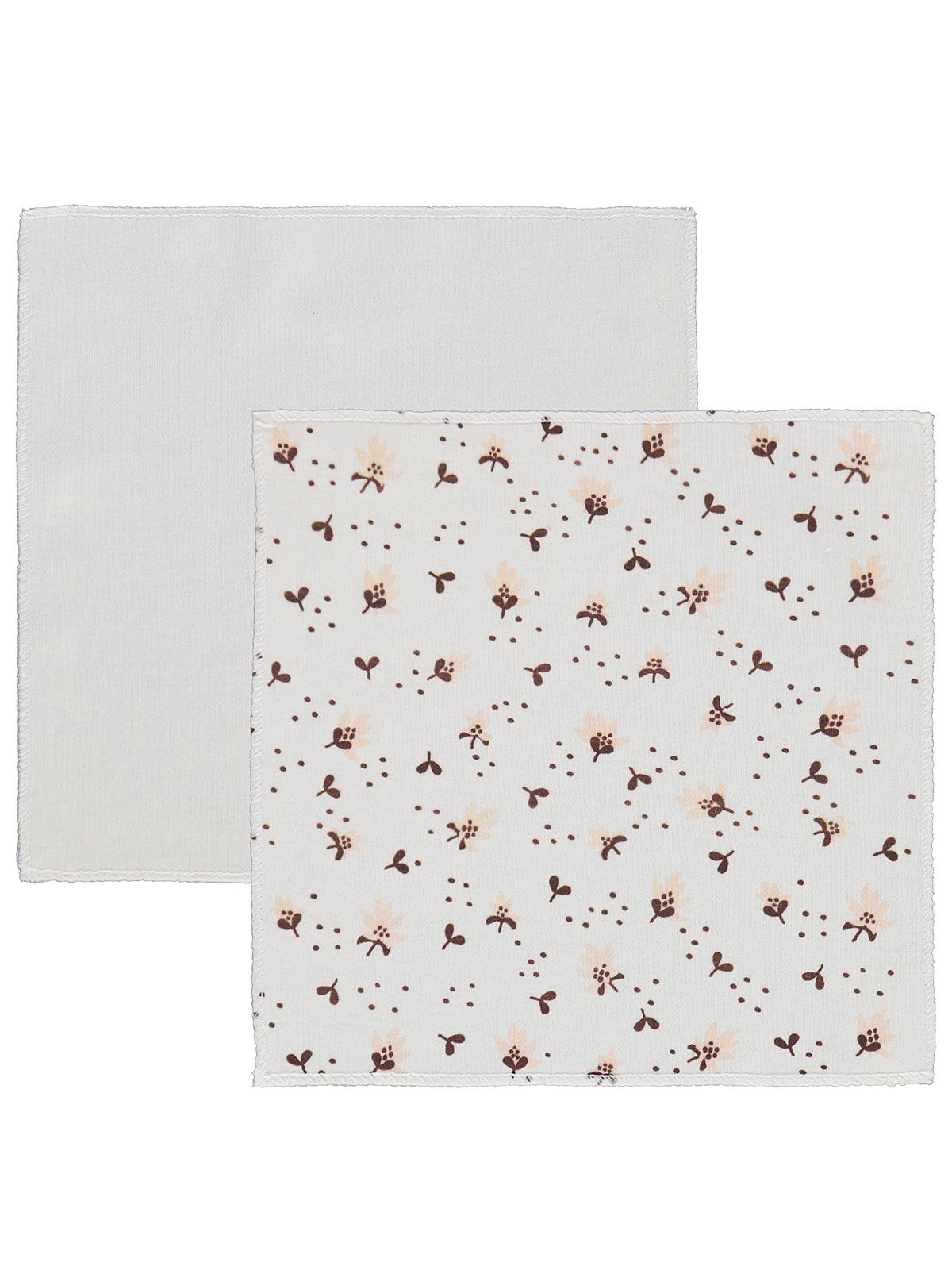 Civil Baby Çiçek Baskılı Ağız Bezi ve Mendili - Ekru