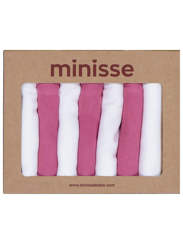 Civil Baby Düz 7 Li Ağız Mendili - Fusya