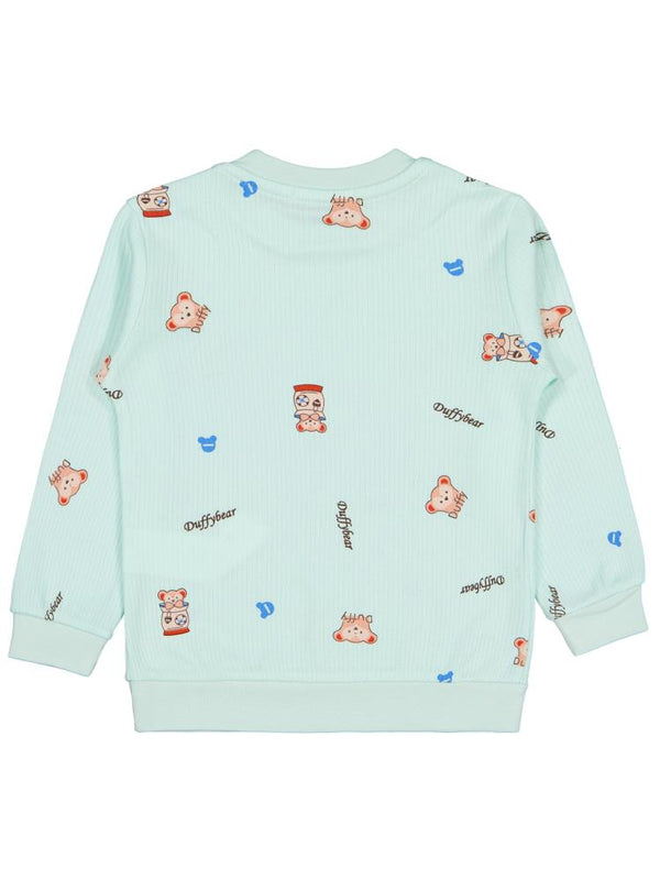 Civil Girls Ayıcık Baskılı 2-5 Yaş Sweatshirt - Yeşil