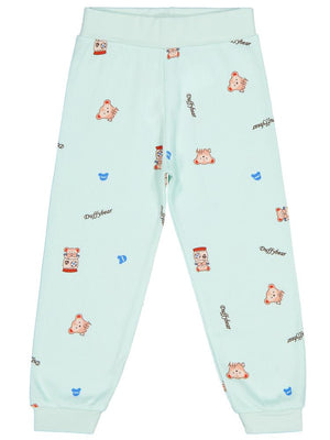 Civil Girls Ayıcık Baskılı 2-5 Yaş Eşofman Altı - Yeşil