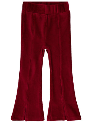 Civil Girls Yırtmaçlı 2-5 Yaş Tayt - Bordo