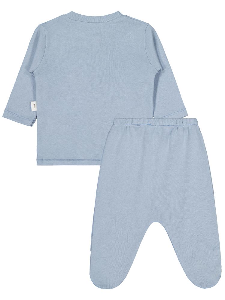 Civil Baby Düz 1-6 Ay Pijama Takımı - Bebe Mavi