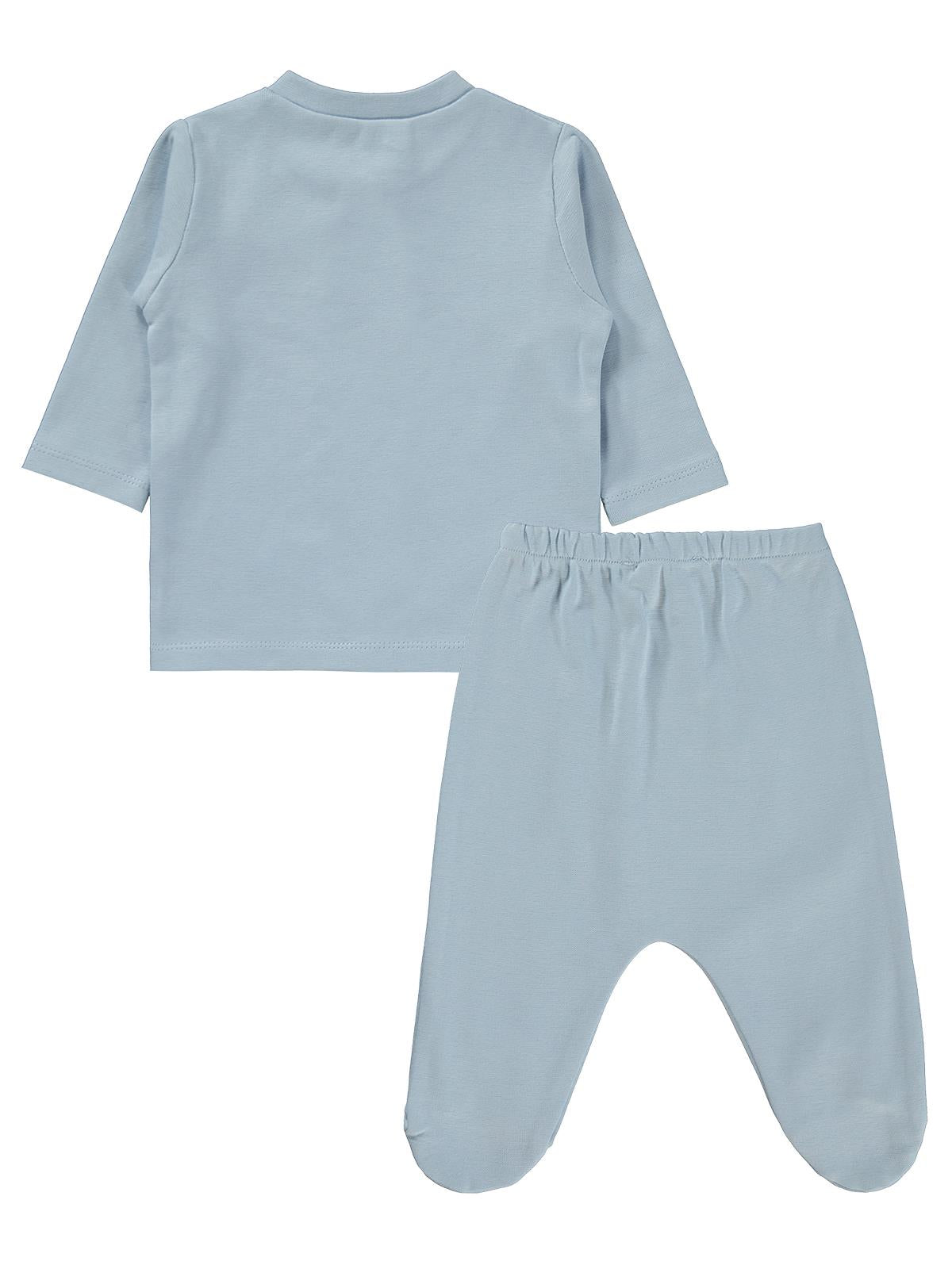 Civil Baby Düz 1-6 Ay Pijama Takımı - Mavi
