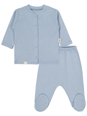 Civil Baby Düz 1-6 Ay Pijama Takımı - Bebe Mavi