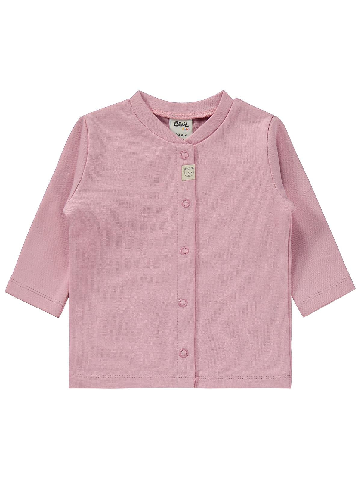 Civil Baby Düz 1-6 Ay Pijama Takımı - Pembe