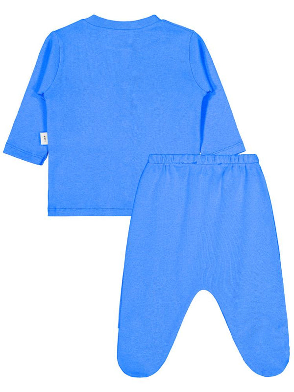 Civil Baby Düz 1-6 Ay Pijama Takımı - Mavi