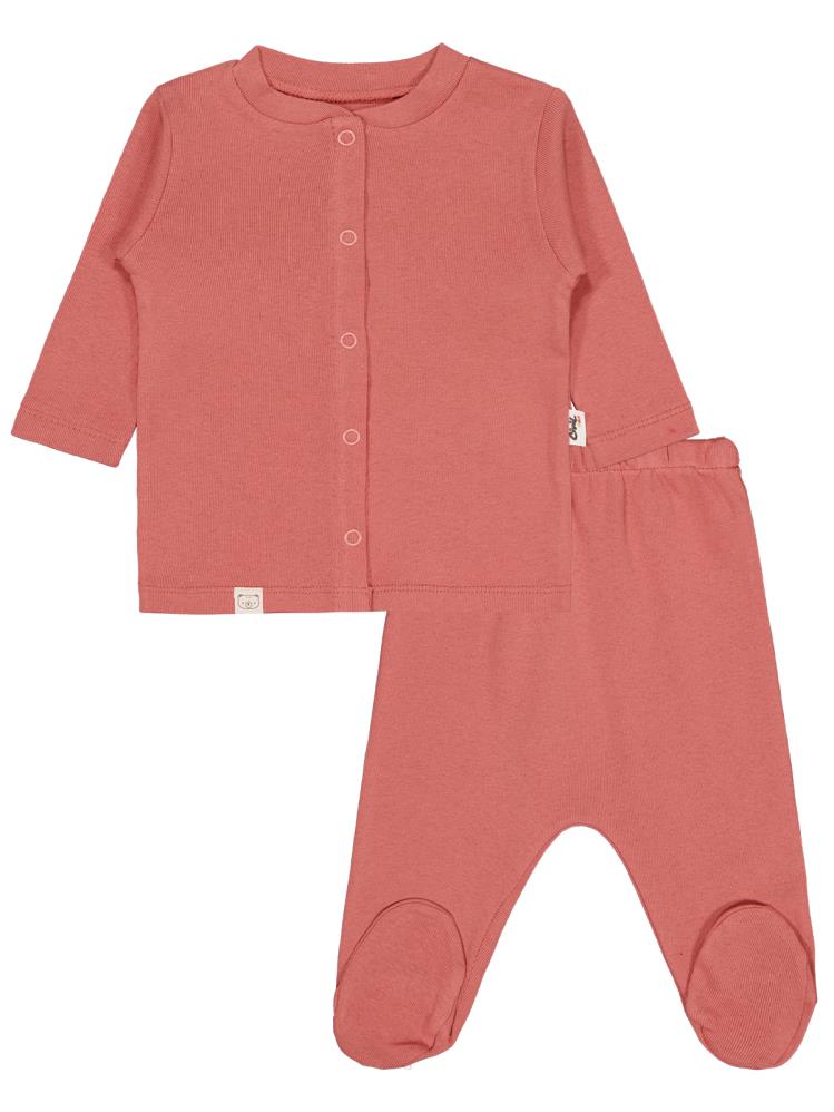 Civil Baby Düz 1-6 Ay Pijama Takımı - Turuncu