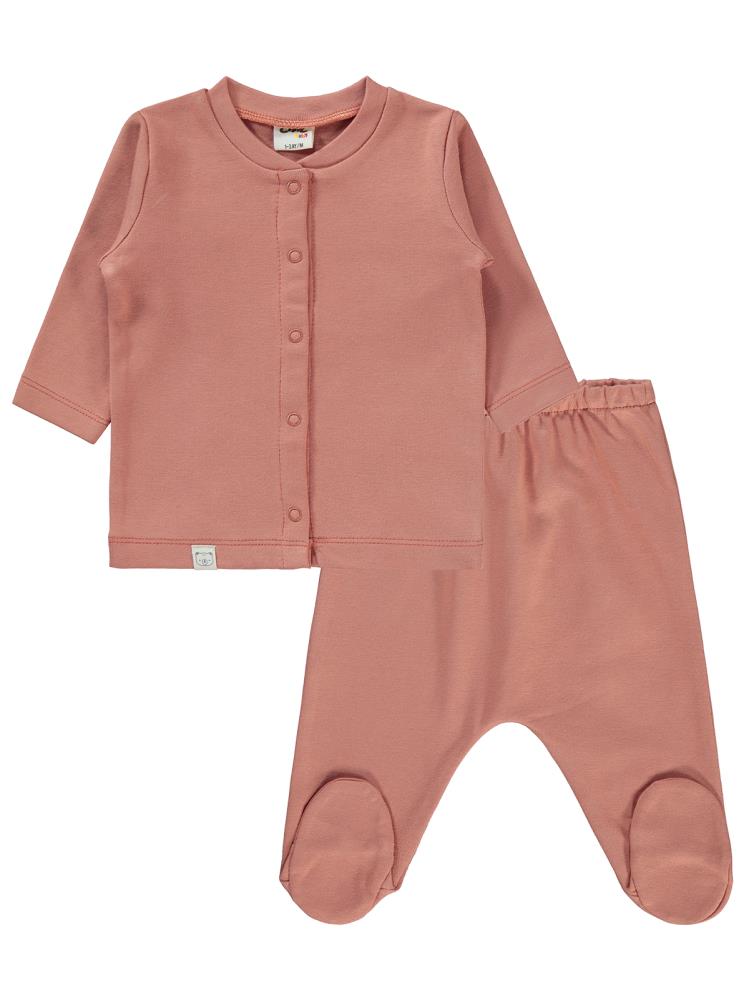 Civil Baby Düz 1-6 Ay Pijama Takımı - Turuncu