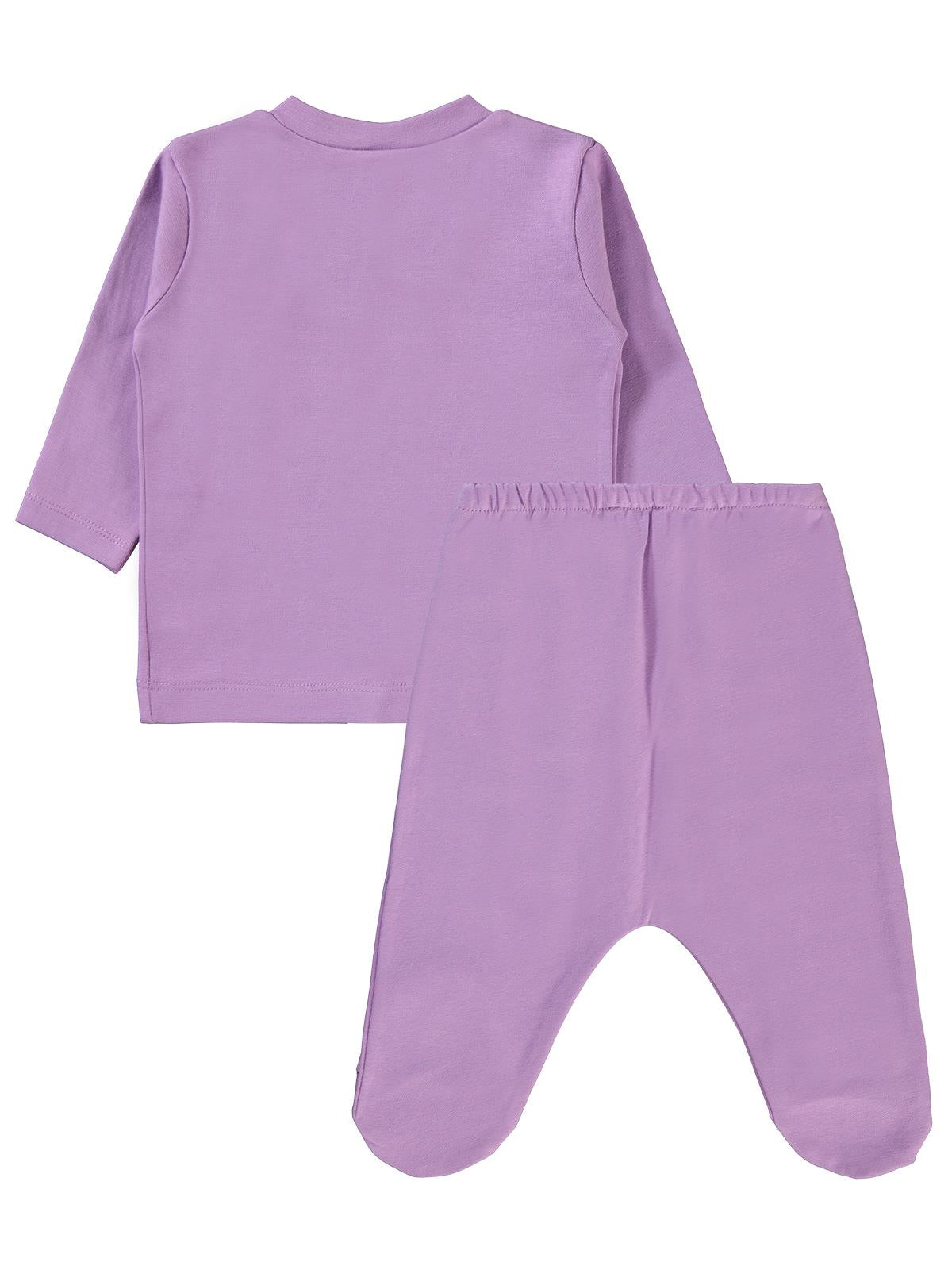 Civil Baby Düz 1-6 Ay Pijama Takımı - Lila