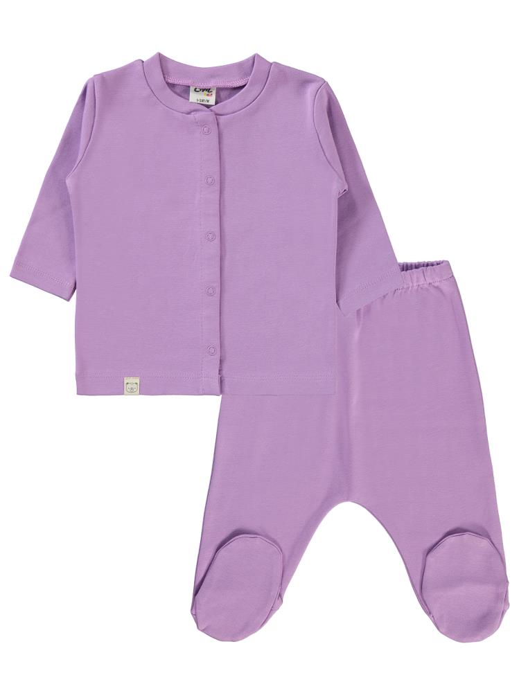 Civil Baby Düz 1-6 Ay Pijama Takımı - Lila